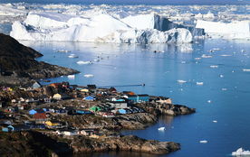 人迹罕至的格陵兰岛被冰雪覆盖